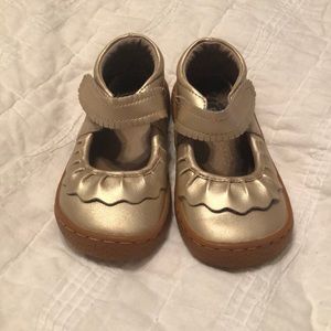 Livie & Luca Gold Mary Jane style shoes